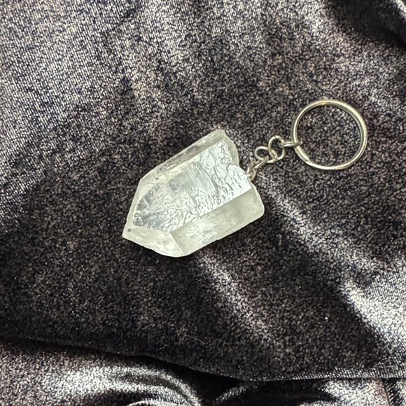 4 Clear Quartz Crystal Keychains NWOT - FREE SHIPPING - Picture 4 of 5